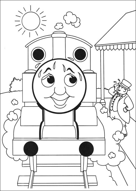 Plansa de colorat cu Trenuletul Thomas 29 22